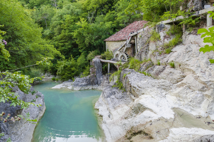 Abandoned old water mill in Kotli, Croatia.