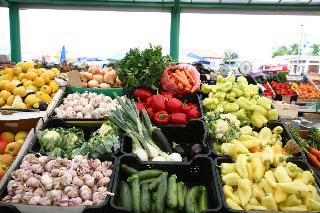 Rovinj vegetable market - a view of vegetables you can buy shopping in Rovinj