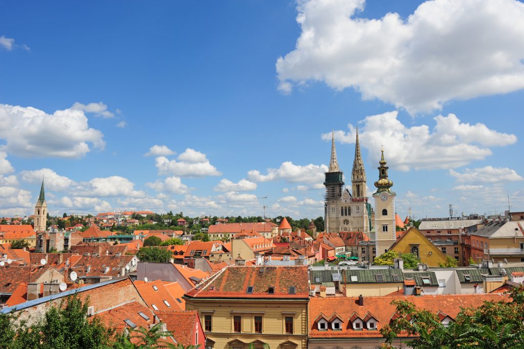 How to get to Rovinj - an aerial view of Zagreb, Croatia